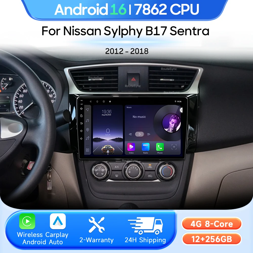Reproductor Multimedia para Auto Nissan Sylphy B17 Sentra 2012 2013 2014 2015 2016 2017 2018 Radio Android Carplay Auto 2din GPS Estéreo