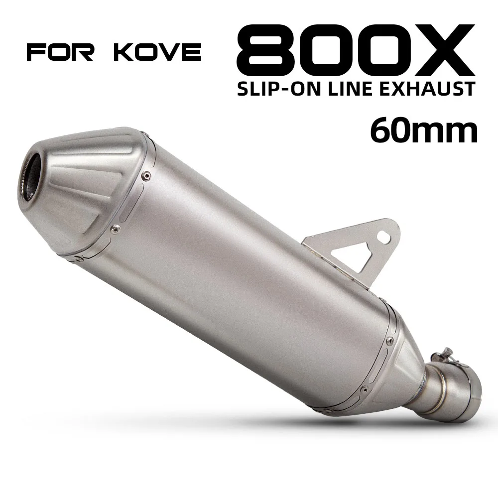 Für KOVE 800X 800 X Pro/Rally/GT/Touring Adventure Motorrad Auspuff 60MM Slip-on Schalldämpfer-Kit mit DB-Killer