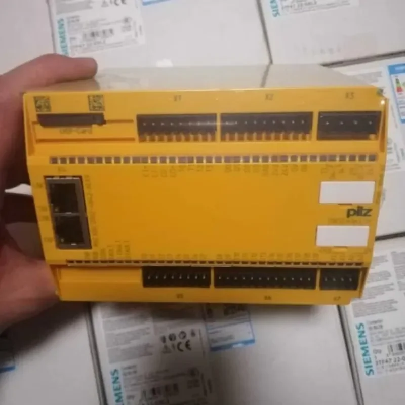 Pilz safety relay PNOZ m1p ETH 10 A 250 V AC output for industrial automation