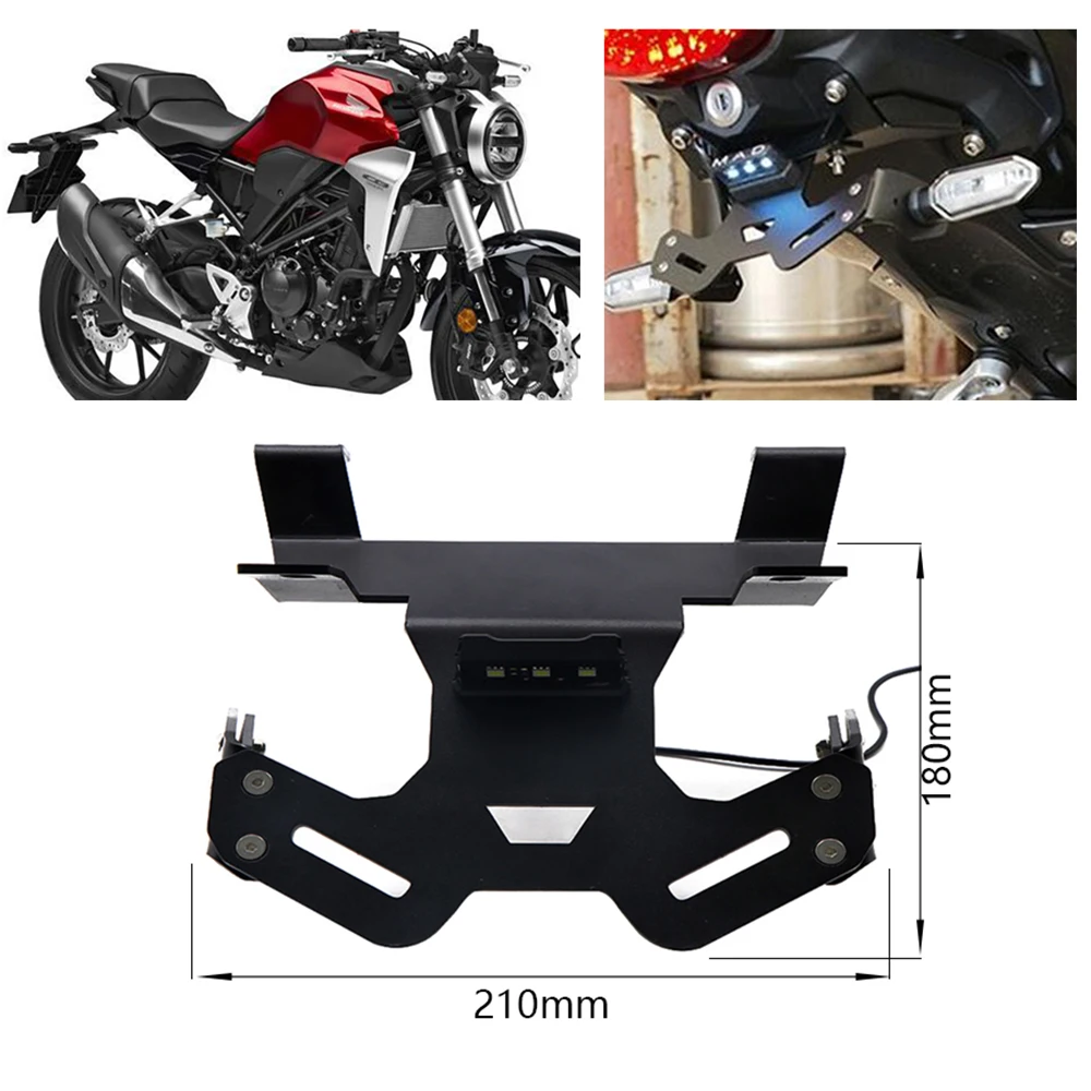 

Fit for Honda CB300R CB250R CB150R ABS CB 300R 250R 2018-2024 Motorcycle License Plate Holder Tail Tidy Fender Number Bracket