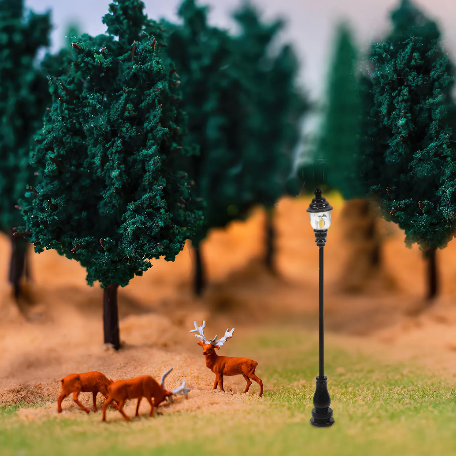 

5Pcs Miniature Yard Lamp Decorative Street Light for Mini House Landscape Sand Table Garden Scene Small Outdoor Ornament