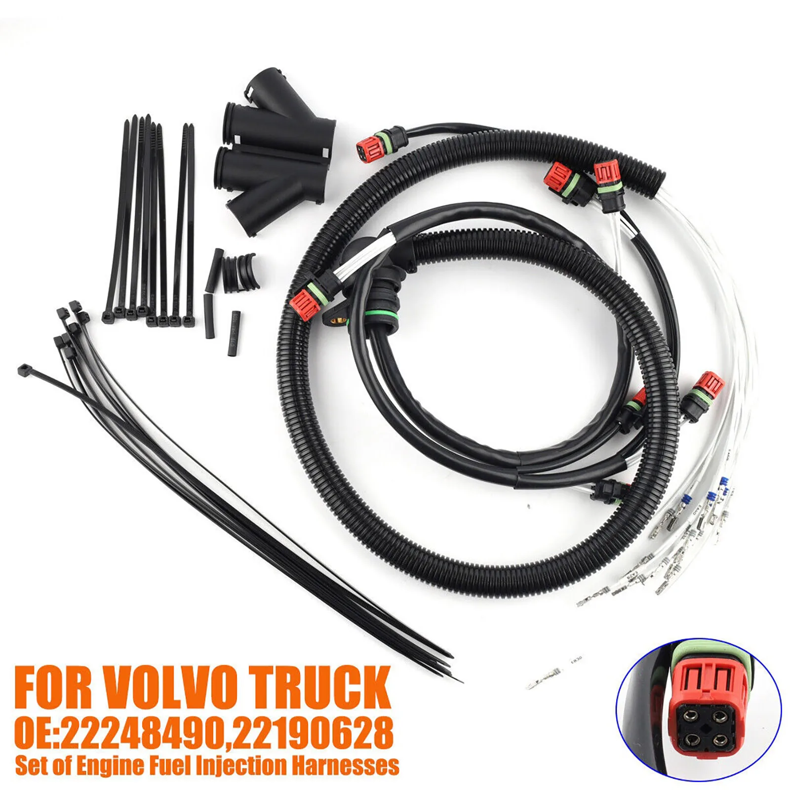 Engine Injector Wire Harness Kit Replacement For Volvo Truck FMFH D13 Car Auto Accessories 22248490 22190628