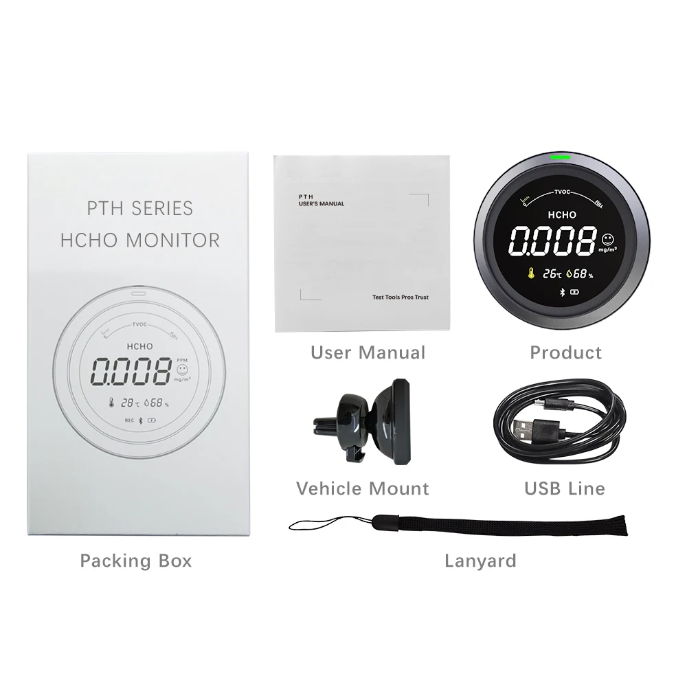 PROTMEX PTH-3M Mijia HCHO TVOC rilevatore allarme avvertimento auto casa termometro igrometro Bluetooth Smart Air Quality Meter.