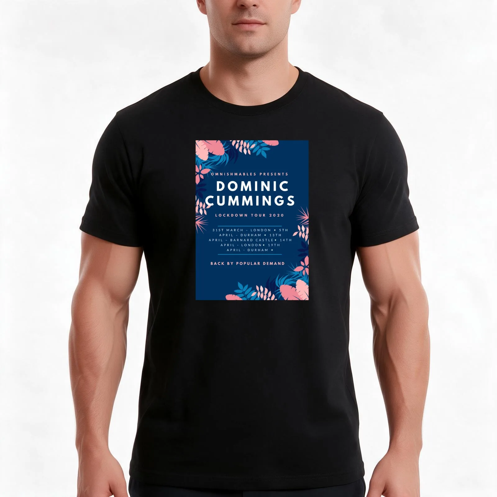 Dominic Cummings Lockdown Tour [Festival Poster] T-Shirt Summer Casual Cotton Tee Oversized Streetwear Tops Unisex Men Women