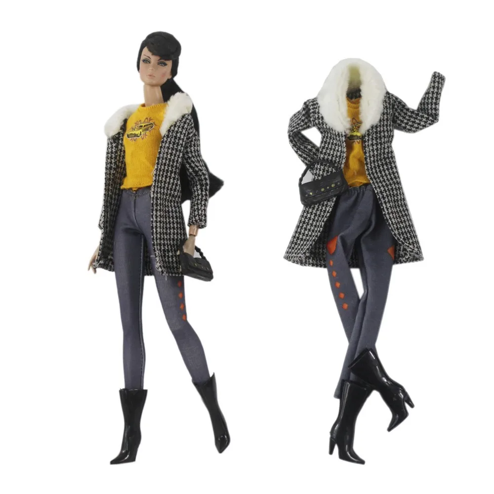 Fashion  warm b Outfit Set for 30cm BJD Barbie Blyth 1/6 MH CD FR SD Kurhn Doll Clothes Girl Figure Toy Accessories