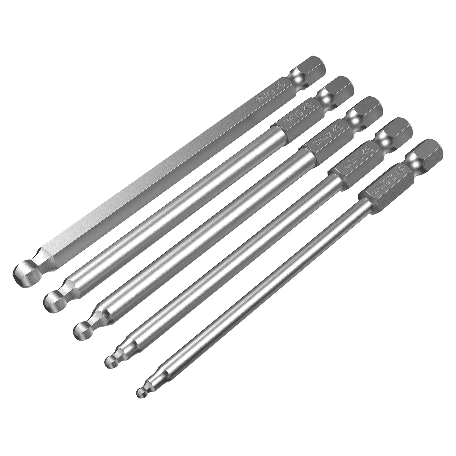 

5Pcs Ball End Drill Bits Premium Alloy Steel Strong Suction Power Fine Craftsmanship for Electric Screwdrivers Wide Application