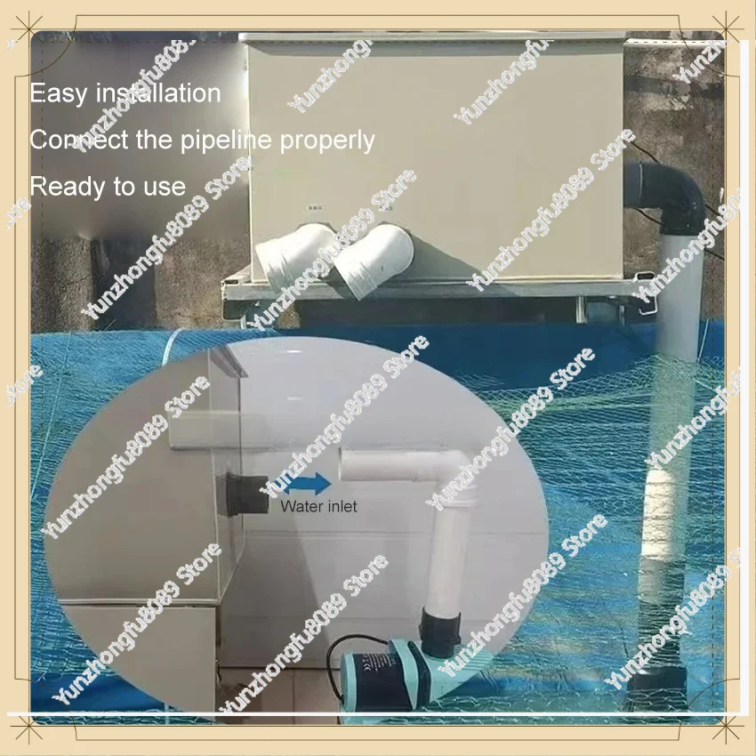 Upgraded 10 Ton 54W Automatic Backwash Micro Filter Rotary Drum Micro Fish Pond Filtration Equipment