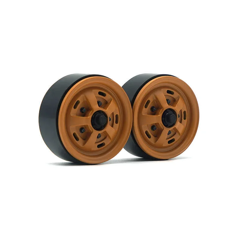 2pcs Metal Climbing Car Simulation Wheels Hub 1.7 Inches for 1/10 RC Crawler Car Traxxas TRX4 Defender AXIAL SCX10 RC4WD Parts