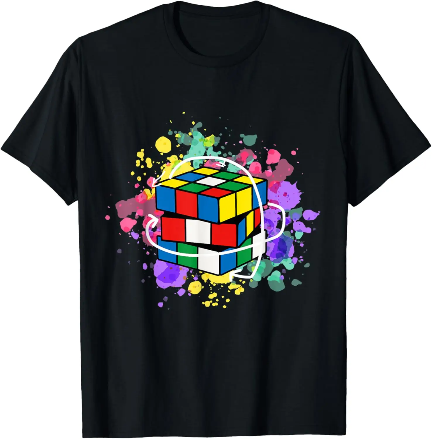 Colorful Competitive Puzzle Speedcubing Graphics T-Shirt