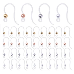 20pcs 12x16mm Resin Earrings Hooks Hypoallergenic Earwire for DIY Surgical Steel Jewelry Making Supplies Accessories Materials