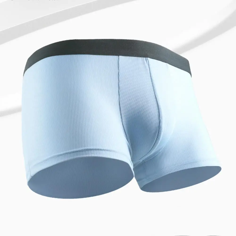 Calzoncillos de seda de hielo para hombre, Bóxer corto, ropa interior Sexy para pareja