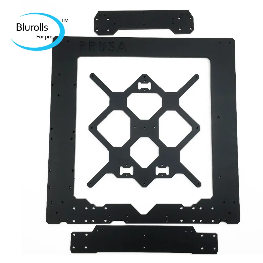 Cloned Original Prusa I3 MK3 MK3S MK3S+ Aluminum Alloy Frame 6mm Thickness Black