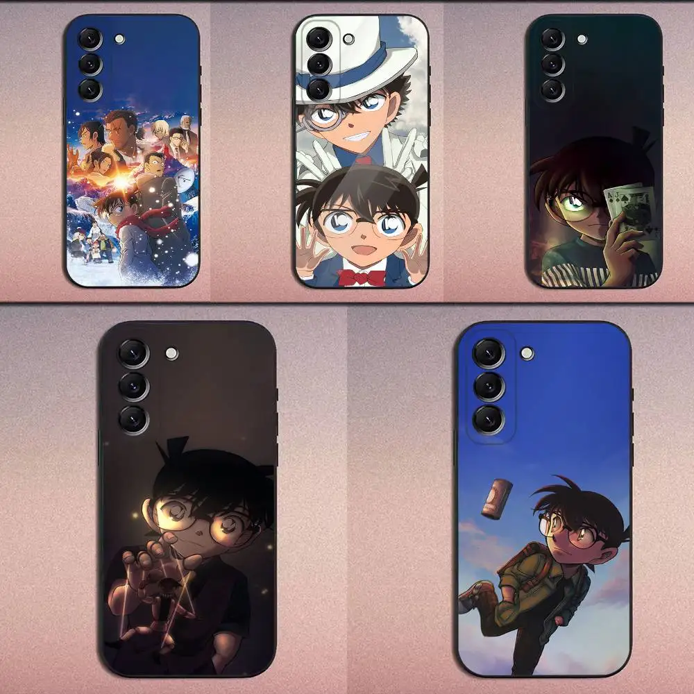 

D-Detective C-Conan Phone Case For Samsung Galaxy A20,A21s,A22,A31,A32,A52,A53,A72,73,A80 Soft Black Cover