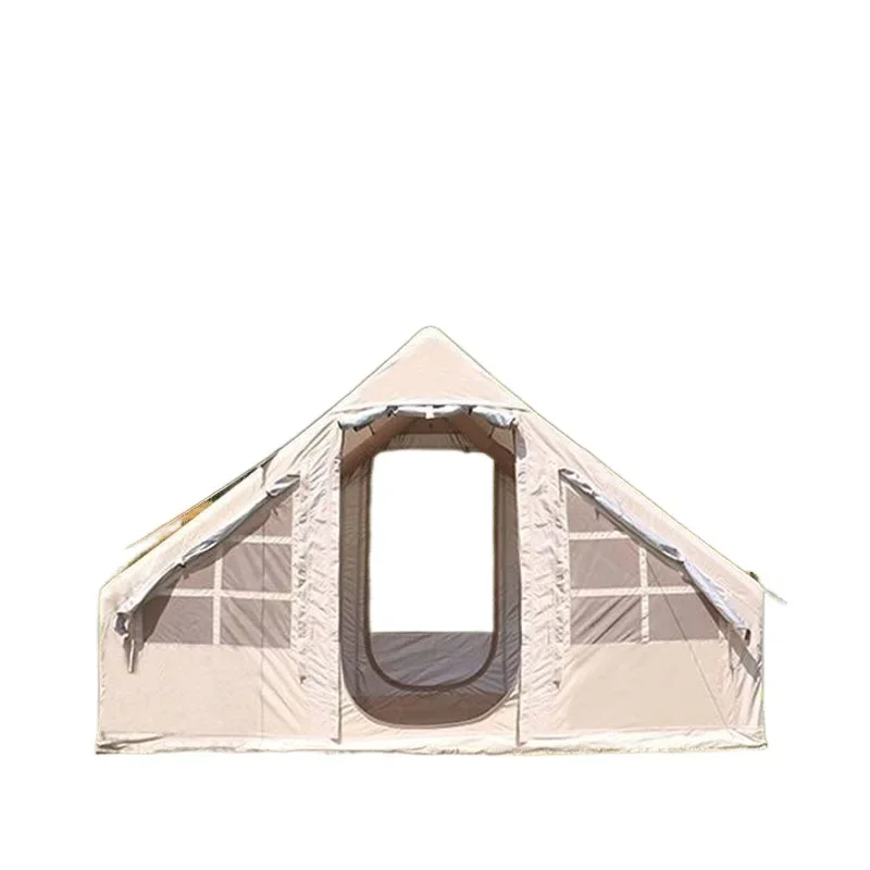 Automatic outdoor inflatable tent, Oxford cloth camping, rainproof polyester and cotton thickened, portable