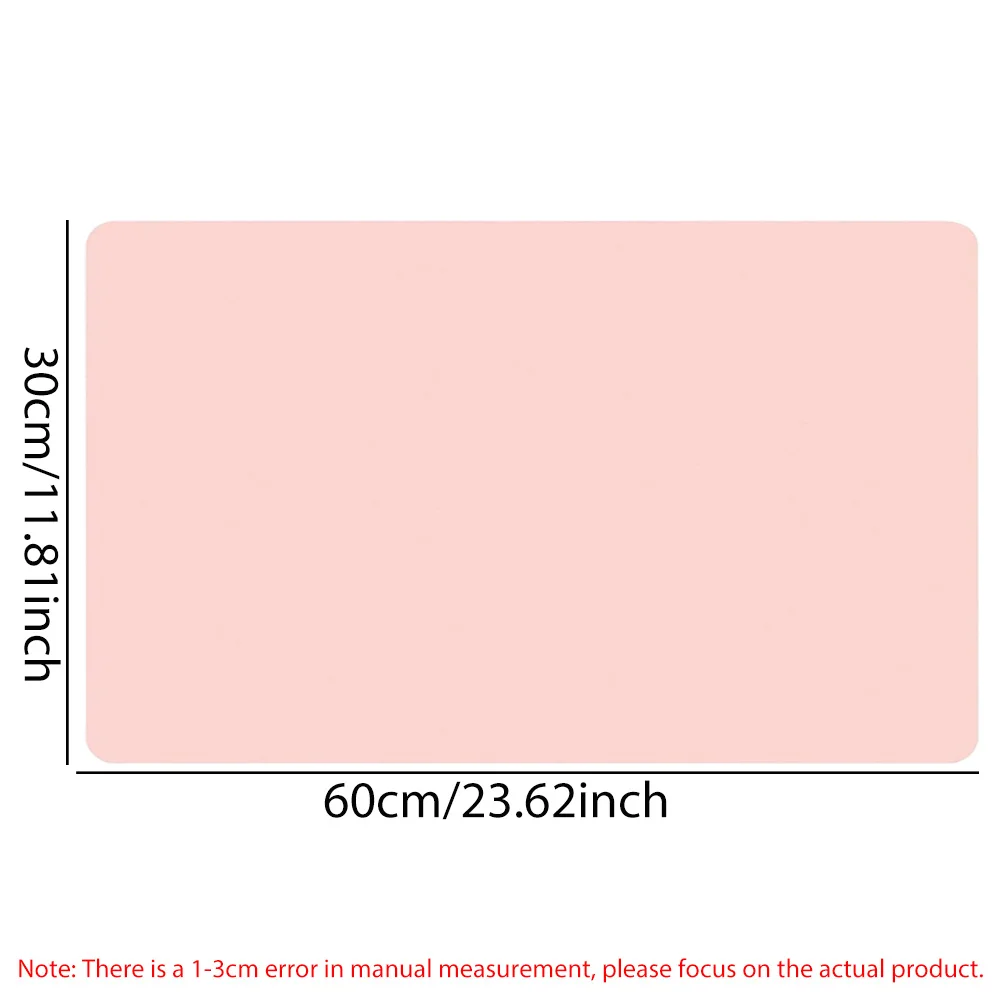 Nail Mat Reusable PU Leather Desk Pad Foldable Nail Art Table Mat for Home Manicure and Professional Salon Nail Supplies Pink
