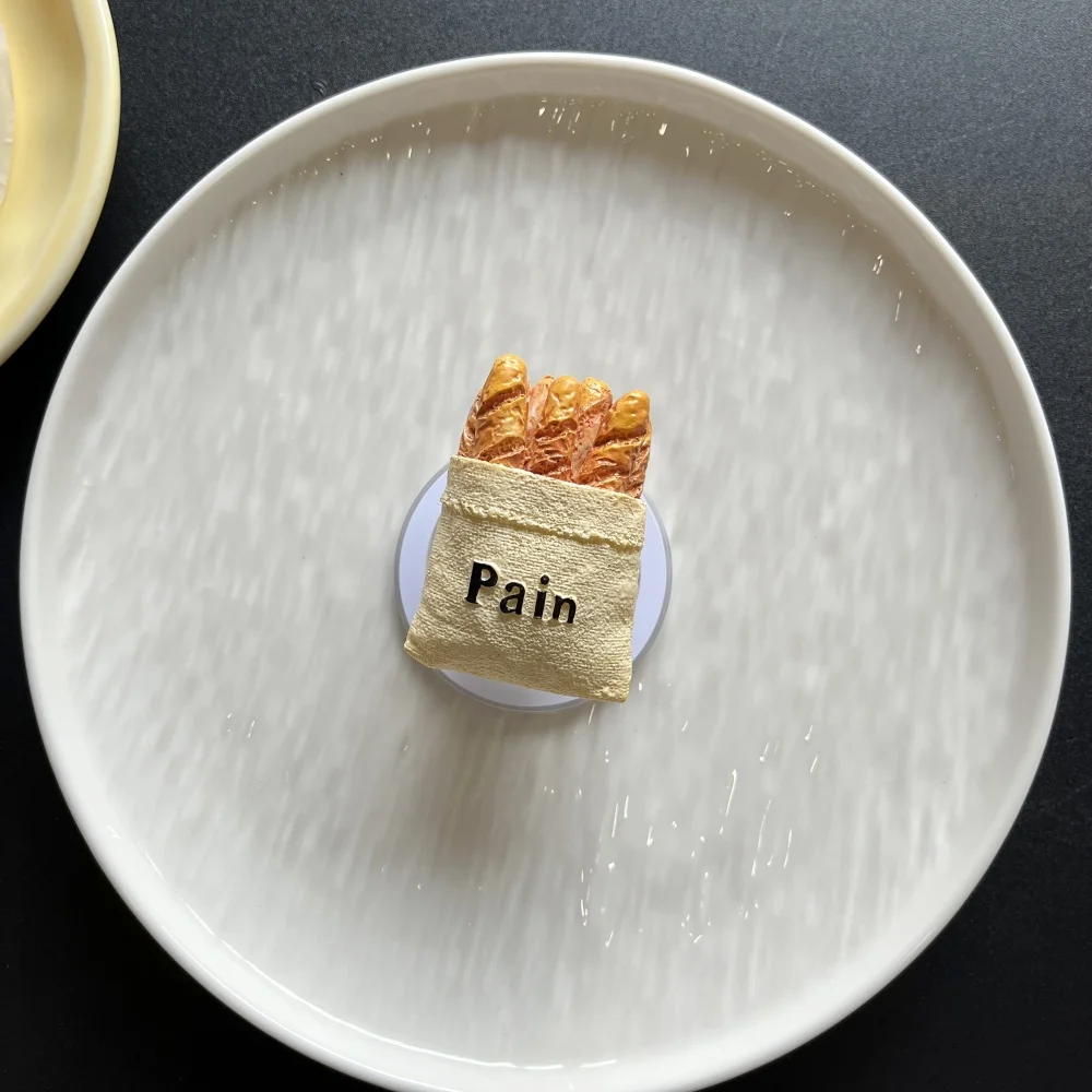 Simulation Lebensmittel Magnete Kreative Harz Brot Tomate Für Magsafe Telefon Magnetische Griptok Ständer Für iPhone Lustige Faltbare Halter