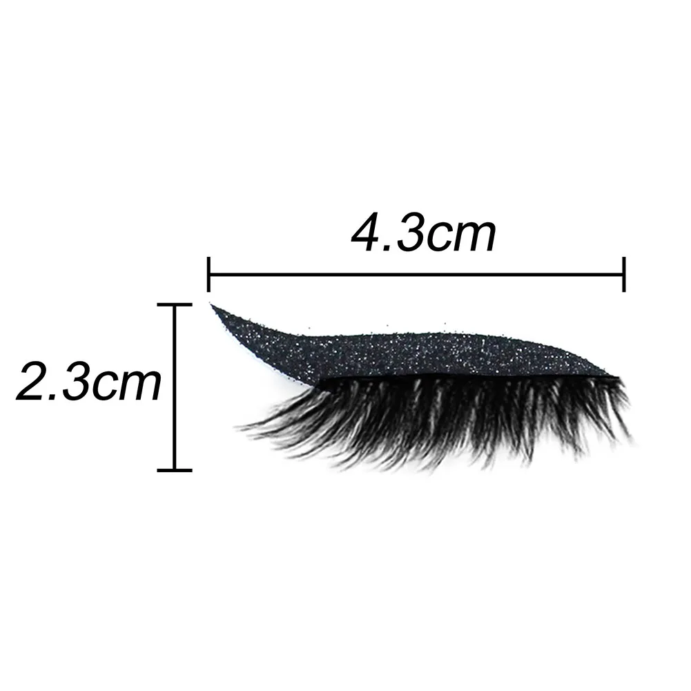 4 paar Lazy Eye Shadow Eyelash Patch Zelfklevende eyeliner oogschaduwstickers Herbruikbare instant oogschaduwstickers Make-uptool
