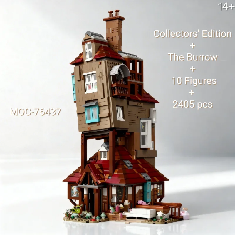 2405Pcs The Wizarding World The Burrow Building Blocks Model Bricks For Adult Birthday Gift Home Decor Ornament Relaxing Collect view 2