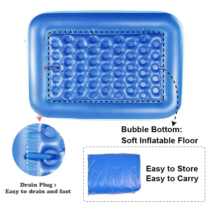 팽창식 대형 직사각형 수영장, 가족 액자, 이동식 욕조, 어린이 해변, 야외 실내, 코티지 선물