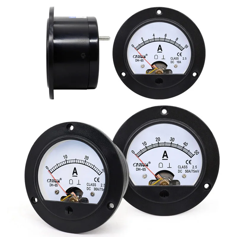 DH-52 DC AC Voltmeter Pointer Meter 5V 10V 15V 20V 25V 30V 50V 75V 100V 150V 200V 300V 450V 500V 600V Voltage Panel Meter