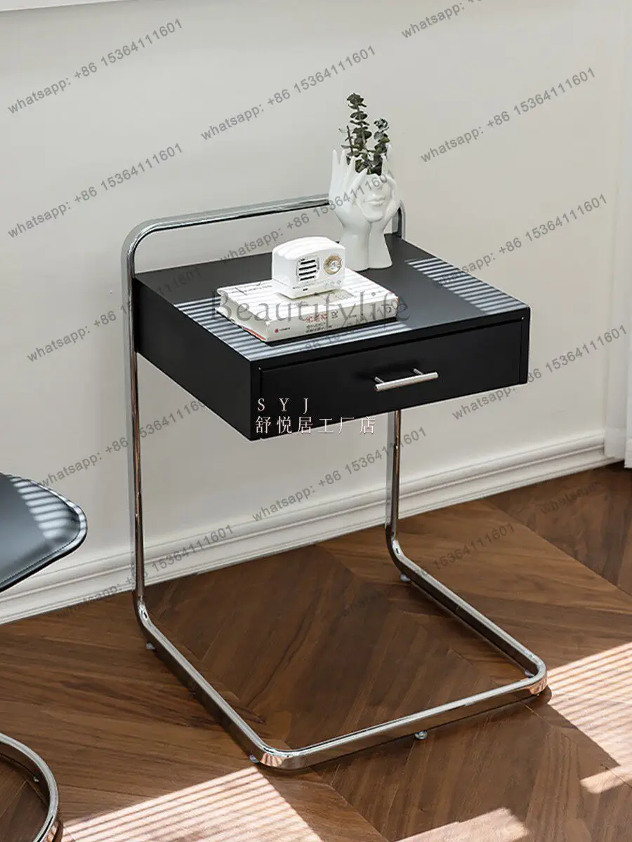Modern simple bedroom storage bedside table removable side cabinet