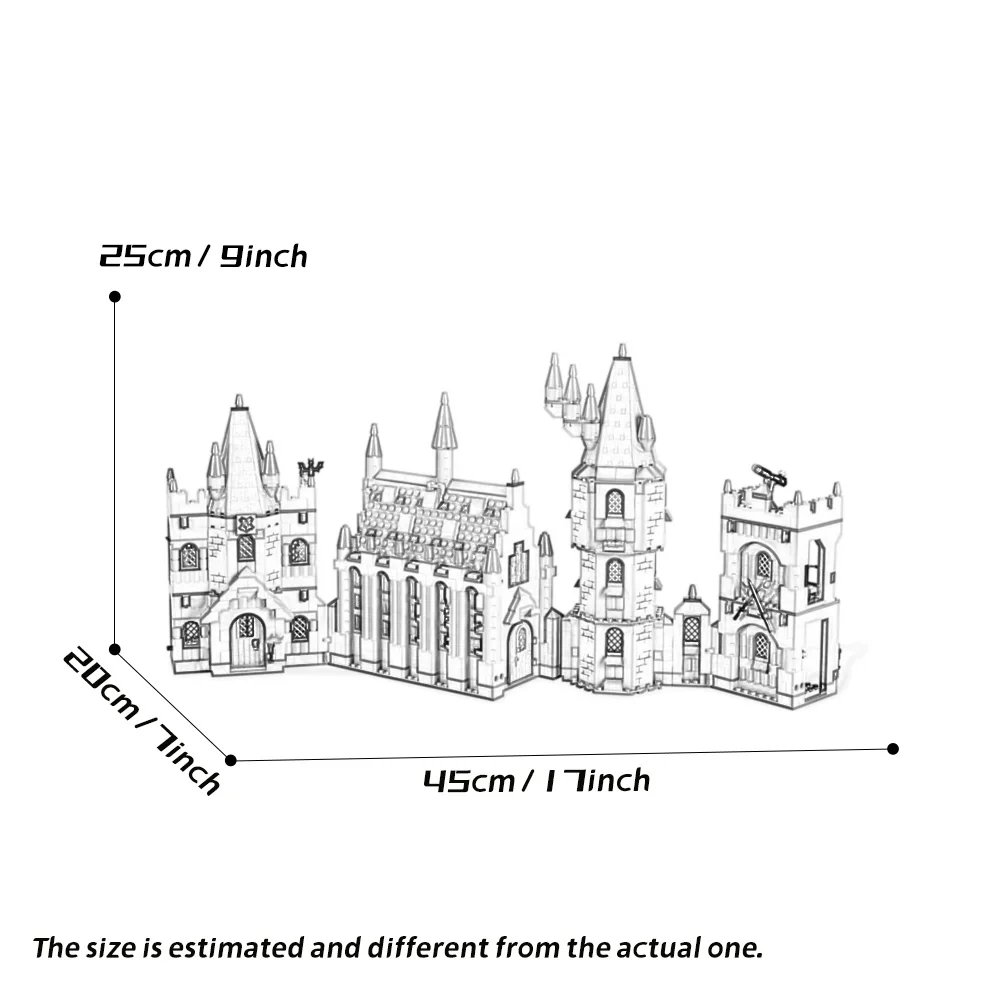 Kreatywny ekspert seria filmów Castle Architecture moc Building Block cegły model widoku na ulicę zabawka przyjaciele prezenty urodzinowe 1290 sztuk