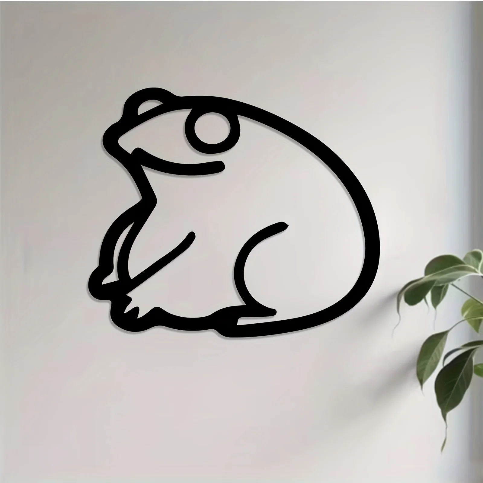 Modern Frog Metal Wall Art, 2D Flat Laser Cut Amphibian Silhouette Wall Sculpture, Cottage Core Whimsical Style