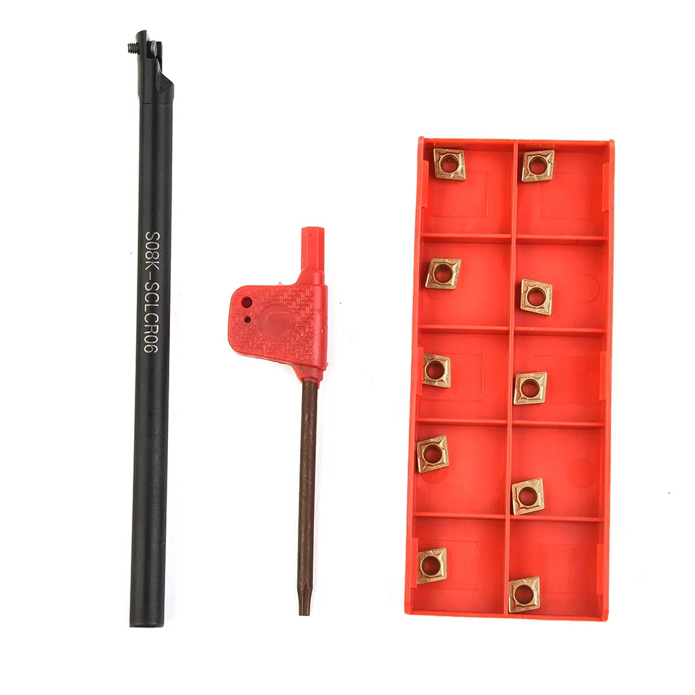 Bar Tools Turning Boring Inserts Lathe Steel CCMT060204 S08K-SCLCR06 High Quality Kit Latest Parts Replacement
