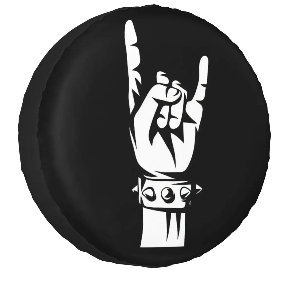 Rock Roll Icon Spare Wheel Tire Cover Universal for Honda CRV Jeep RV SUV 4WD 4x4 Vehicle Accessories 14