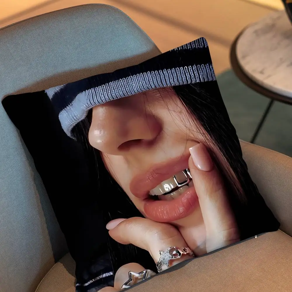 Hit Me Hard And Soft Billie Eilish Cushion Cover Suitable For Sofa Car Bedroom Office Cushions Decorative Pillow Case