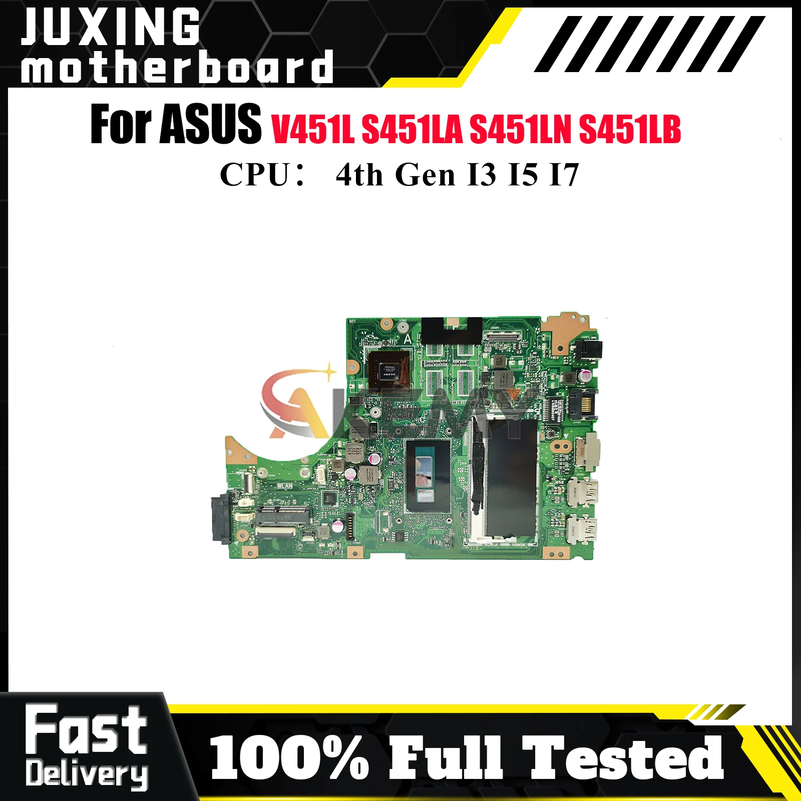

S451LN Laptop Motherboard For ASUS VivoBook S451LB V451L S451LN R451L K451L S451LA S451L Notebook Mainboard With I3 I5 I7 CPU