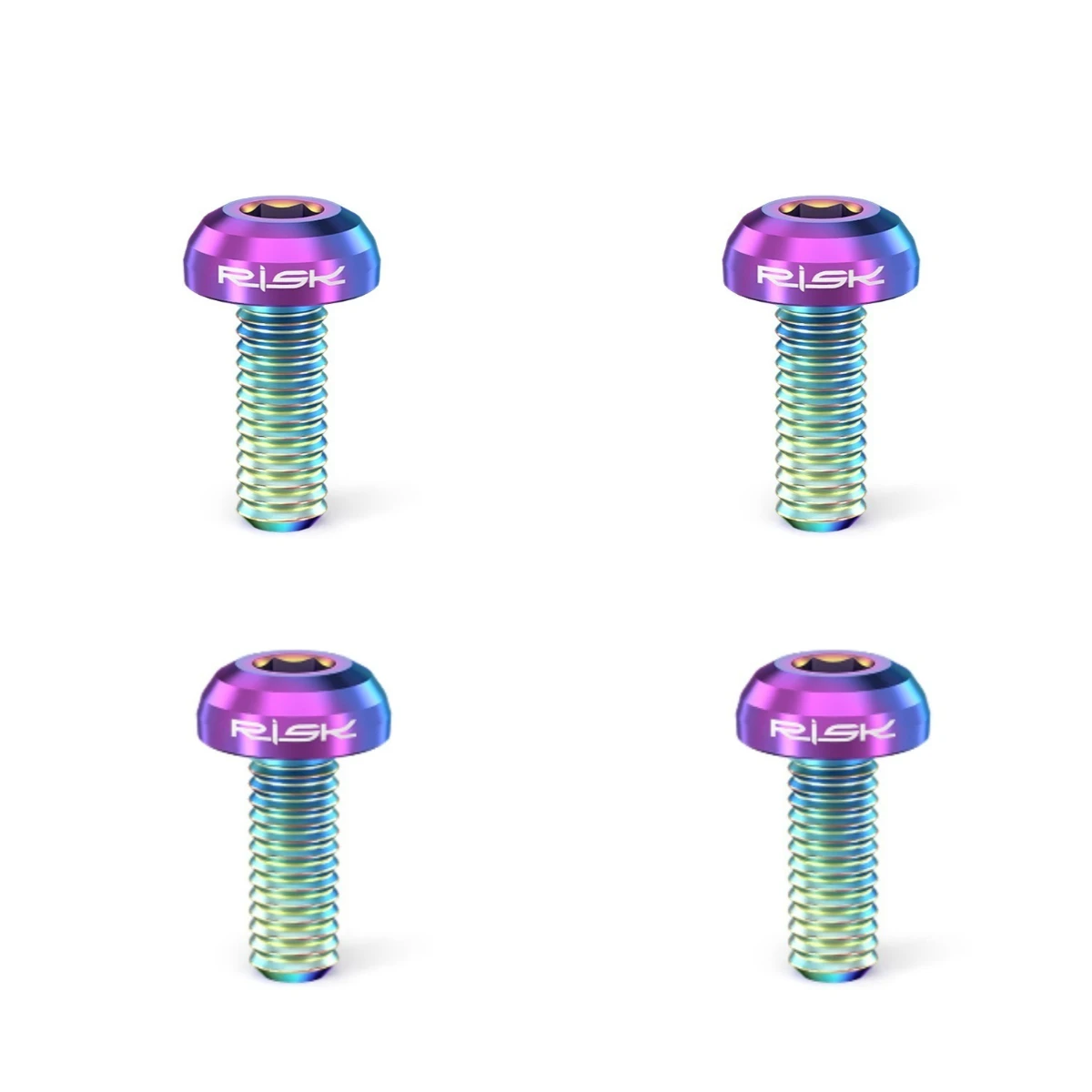 2/4 Stück Befestigungsschraube für Wasserflaschenhalter, M5 x 12 mm, Titanschraube mit Flachkopf für Mountainbikes, Rennräder