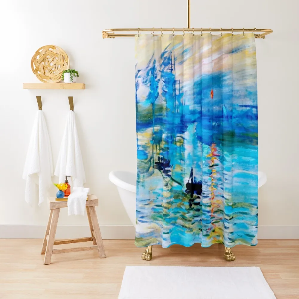 

Claude Monet | "Impression Sunrise" Fine Art Reproduction Shower Curtain Bathroom Accessories Anime Bathroom Curtain