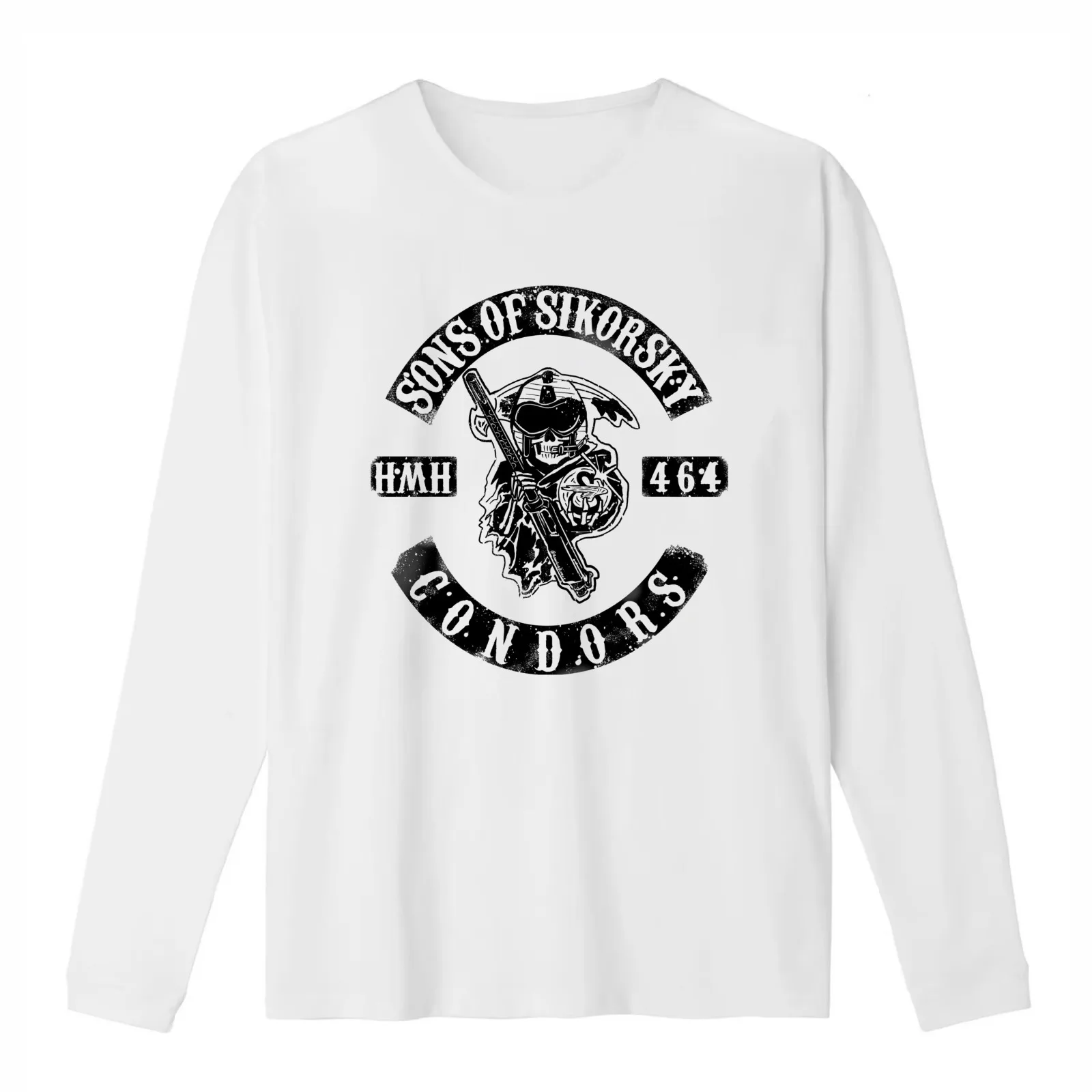 Sons of Sikorsky - Crew Chief - HMH-464 T-Shirt Summer Casual Cotton Tee Oversized Streetwear Tops Vintage Graphic Print