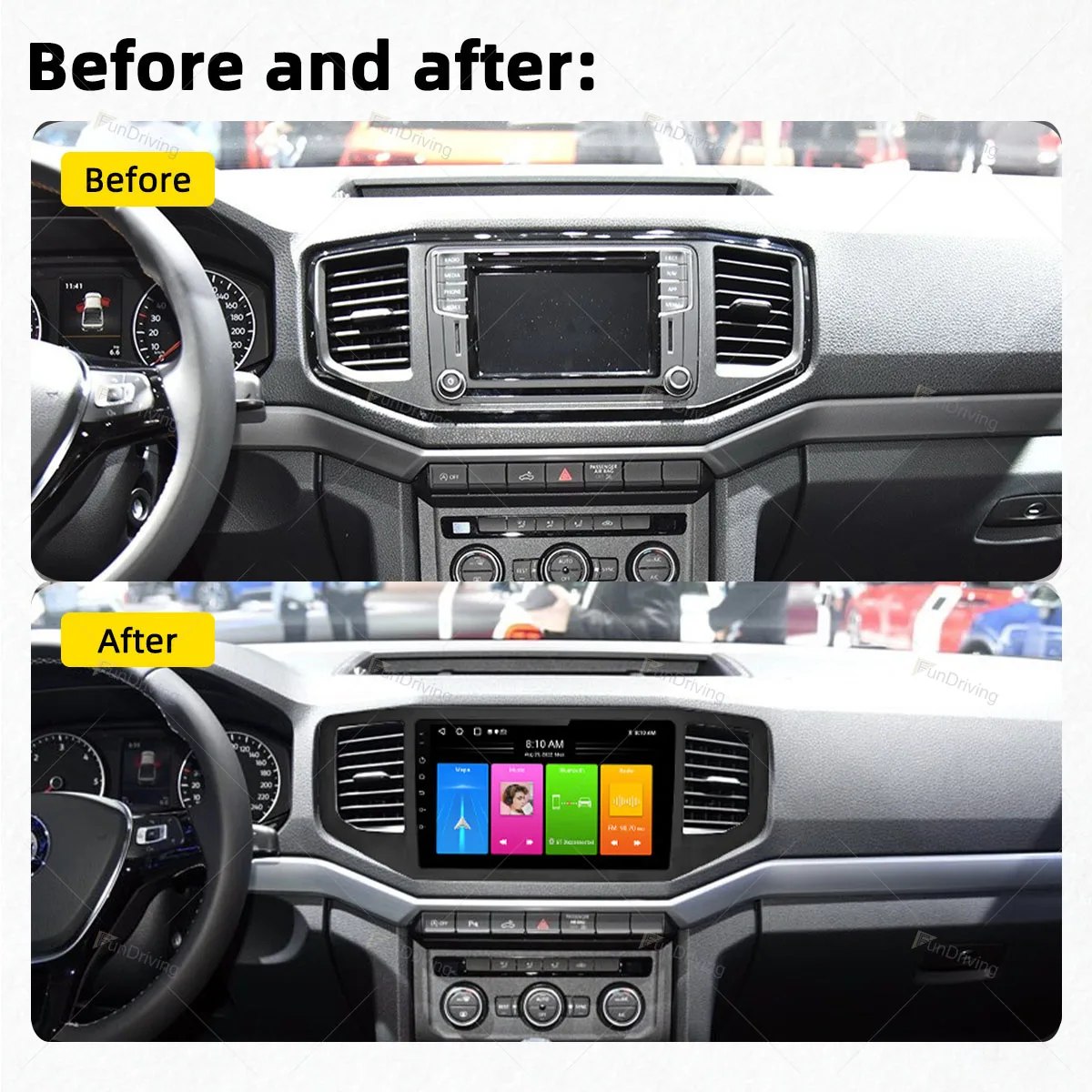 Android Car Radio for VW Volkswagen Amarok 2016 - 2021 2 Din Multimedia Carplay Navigation Autoradio Head Unit stereo carplay