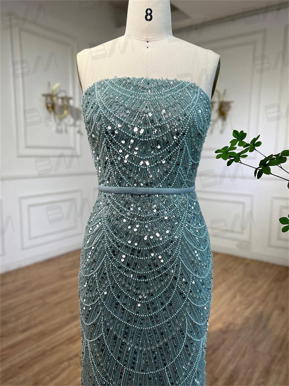 Arabic Formal Dress For Women With Luxury Handmade Beads Real Photo High Neck Cape Caftan Mermaid Prom Dresses Party Gown