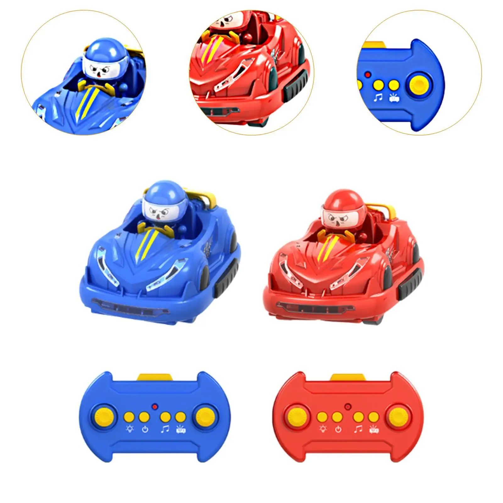 Voitures pare-chocs télécommandées pour enfants, voiture de combat RC pour adolescents, cadeau de vacances pour enfants, 2 pièces