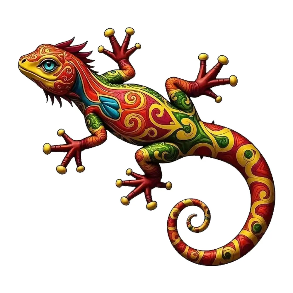 

15x14cm Colorful Gecko Decals, Self-adhesive, Waterproof Vinyl Stickers for Car, Bumper, Window, Laptop, Wall and Glass Surface