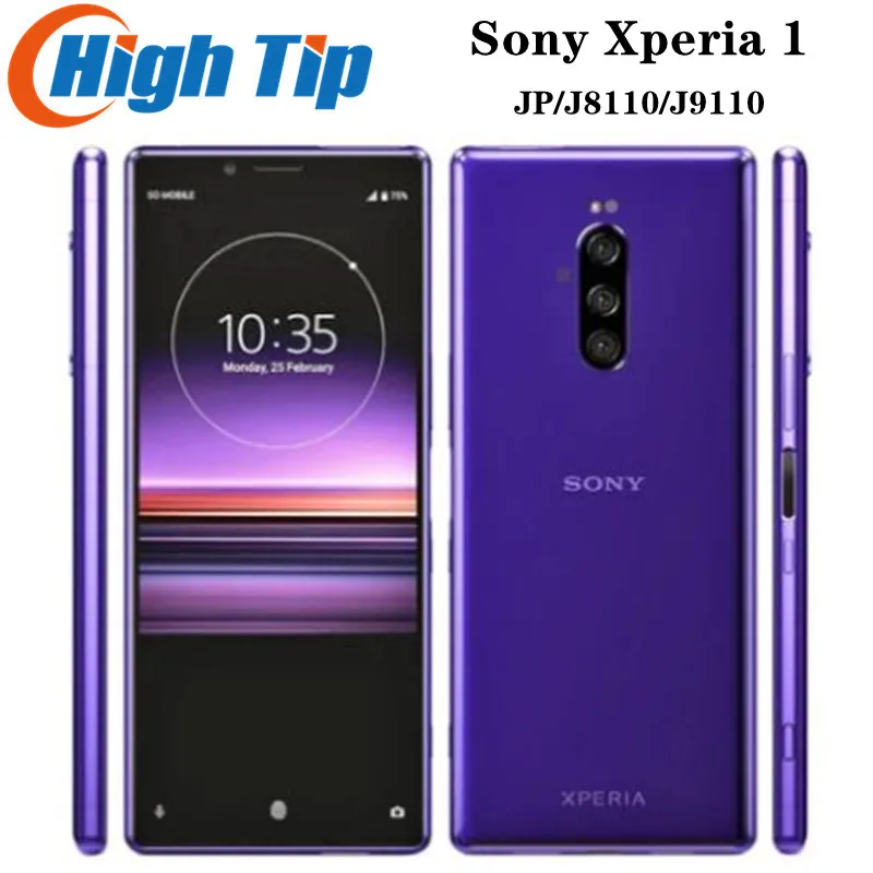 Unlocked Originally Sony Xperia 1 J8110 J9110 64G 128GB ROM 6GB RAM XZ4 Snapdragon 855 6.5