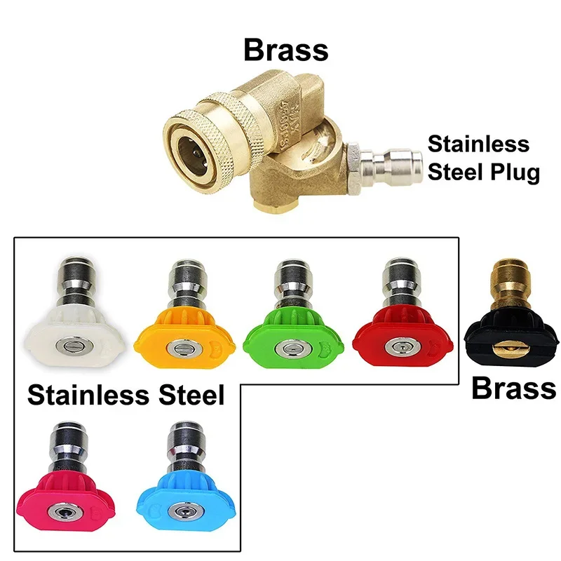 Car High Pressure Washer Quick-connect Spray Nozzle Adjustable Wash Angle Clean Machine Water Gun Car Rinse Accessories