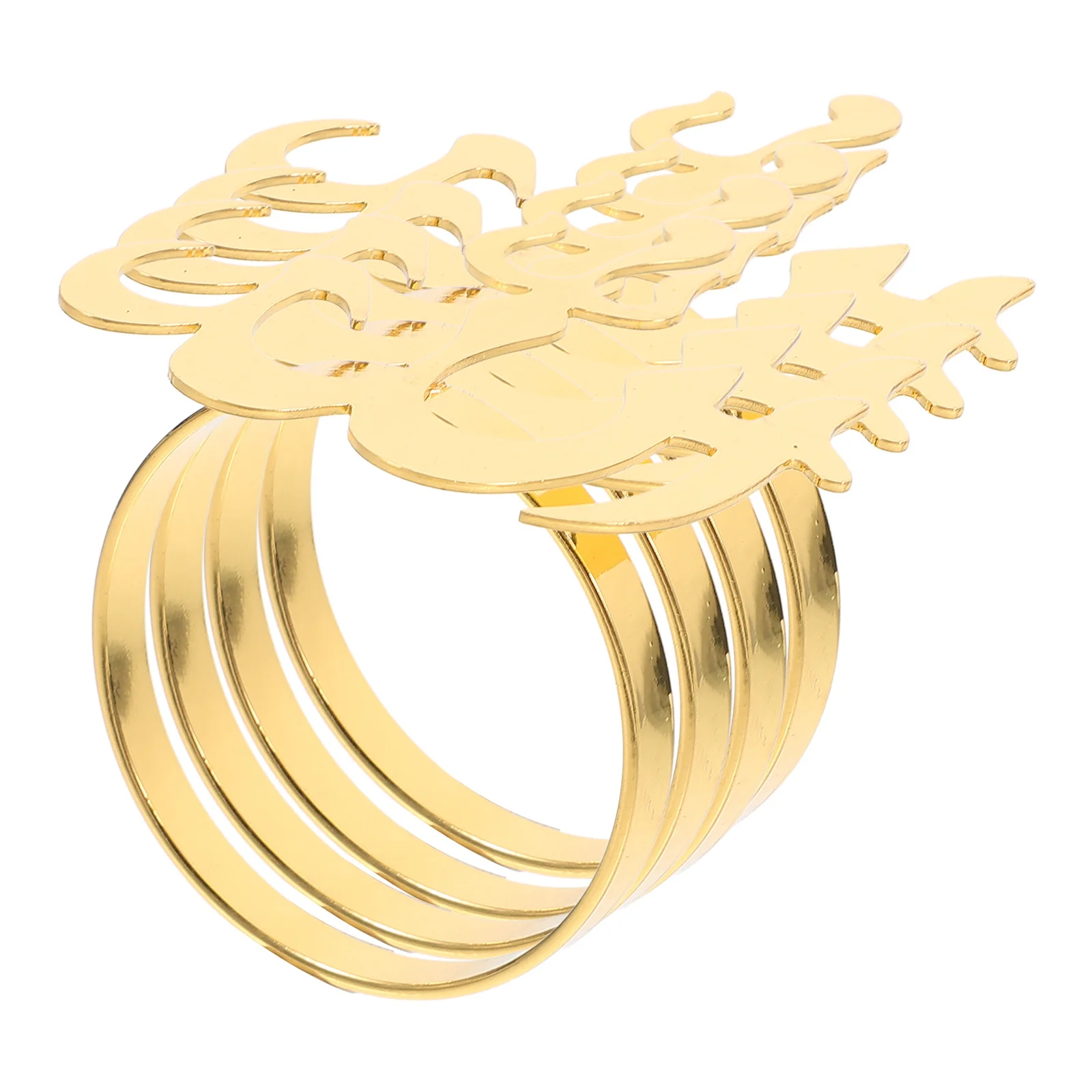 

4Pcs Decorative Napkin Rings Banquet Supplies Elegance for Home Hotel Dinner Restaurant Napkin Ring Dinner Table Decoration