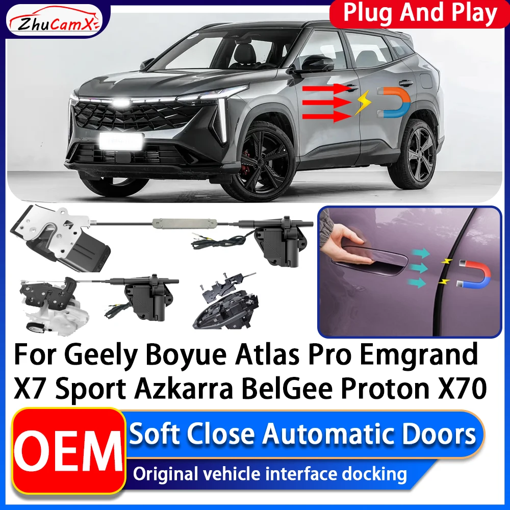 

Electric Suction Power Soft Close Door Automatic Closing For Geely Boyue Atlas Pro Emgrand X7 Sport Azkarra BelGee Proton X70