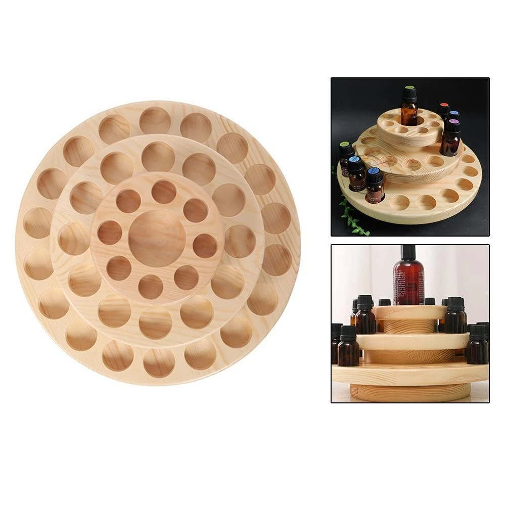 Essential oil wooden box three-layer high-end 3-layer 39 turntable essential oil box