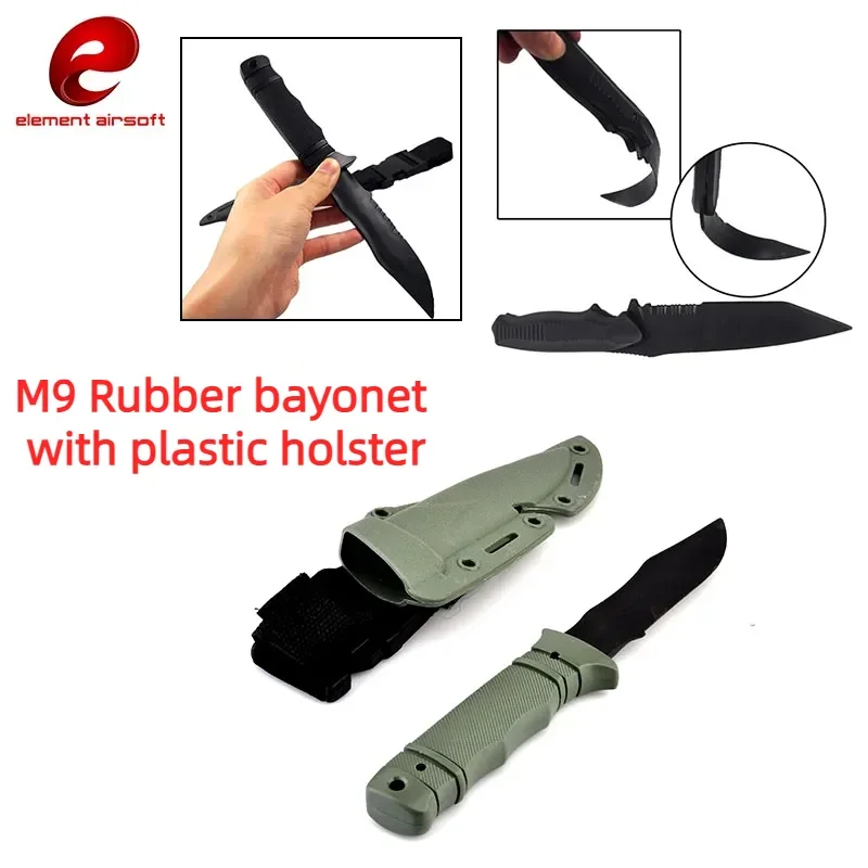 Tactical Training Sword M9, Cosplay Plastic Knife of the US Army, War Film, Hunting Practice Decoration, Cy339 Rubber Knife