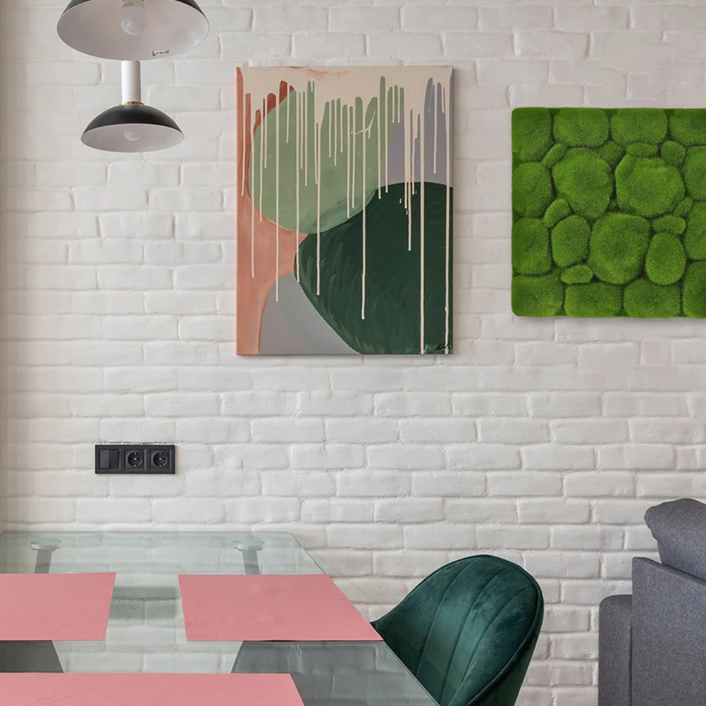 

3Pcs Artificial Moss Foam Panels Square Wall Decor Background Hanging Decoration Realistic Simulation Moss Turf Mat