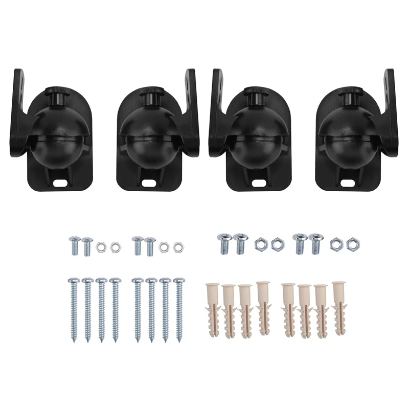 8 個ユニバーサルスピーカーウォールマウントブラケット天井スタンドクランプ調整可能なスイベルとチルト角度回転-PZZW