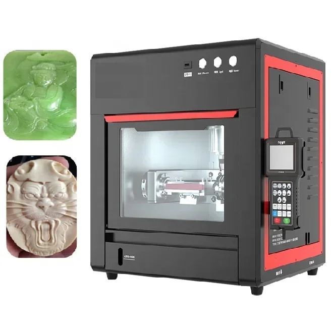 2025/CNC 3d Precision gemstone Jewelry lapidary crystal Jade stone stamping carving Engraving machine for Jade Agate automat