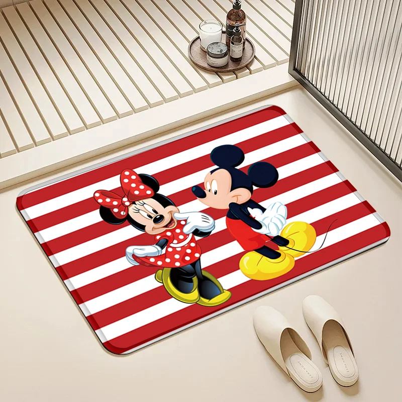 

Disney Mickey & Minnie Door Mat Non-Slip Washable Floor Rug for Home Kids Room Bathroom Decor
