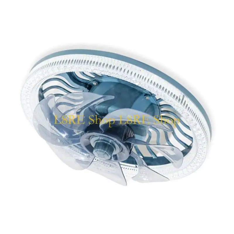 L8RE 34W 27 Ceiling Fan with Light Flushing Mount Ceiling Fan with Remote Ceiling Fan 3 Color Dimmable LED for Bedroom
