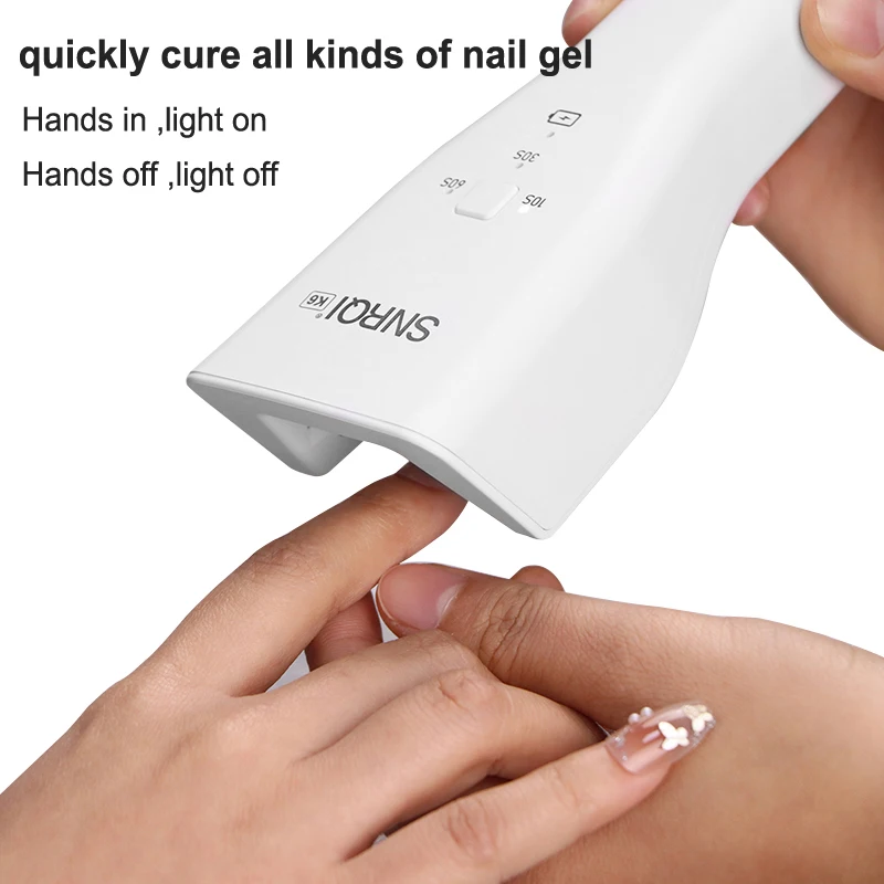 Handheld Nail Lamp UV LED Lamp for Nails Wireless Mini Nail Lamp UV Led Nail Gel Polish Dryer Portable Nail LED Lamp